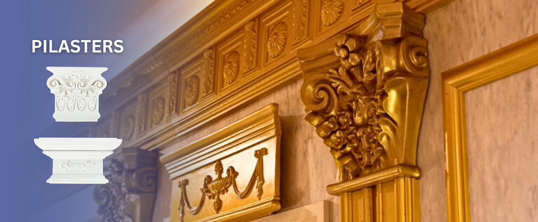 Pilaster for wall panel and plaque