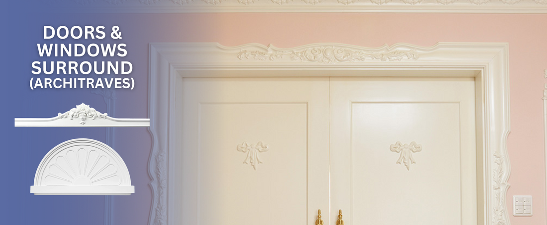 Door and windows gable louvers decoration