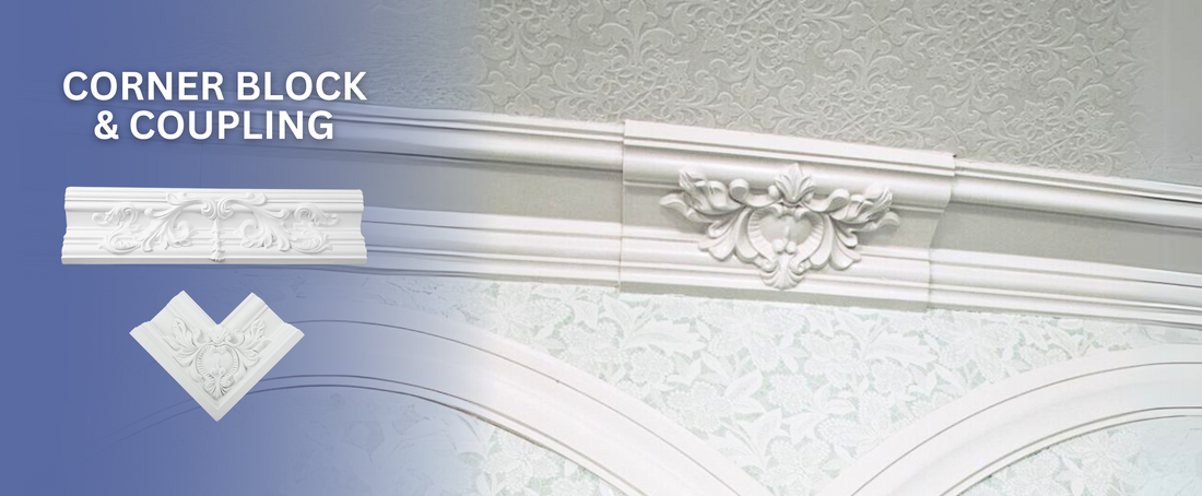 Ceiling corner block & coupling